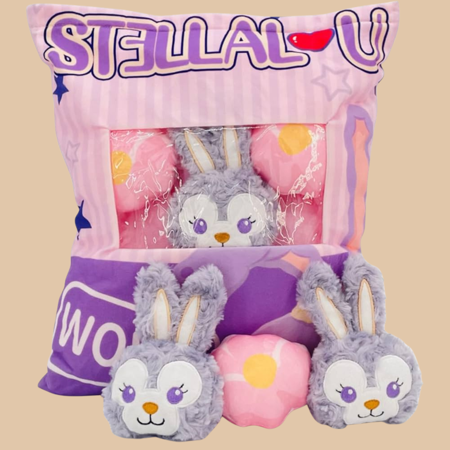 Removable Bunny Plush Pillow Toy Set