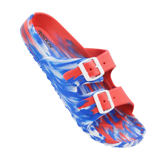 Huntington Buckle Slides- Usa Marbled