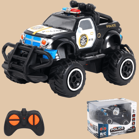 HST RC MINI MIX JEEP ROAD POLICE, Remote Control Race Car COLOR WHITE AND BLACK - COLO