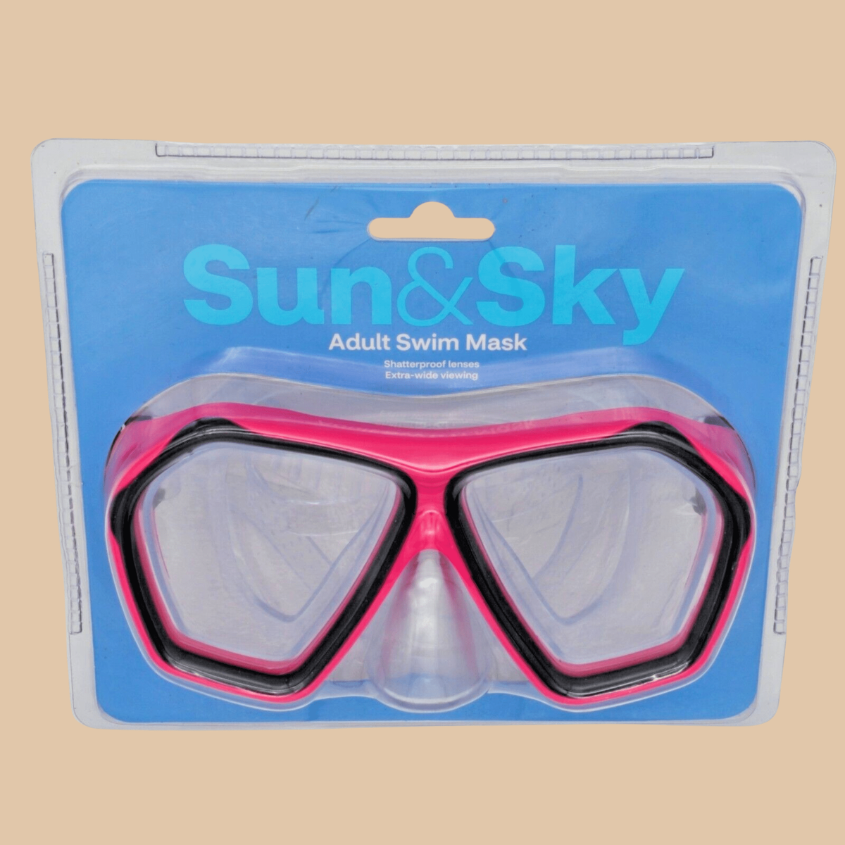 Red SunSky Extra Wide View Adult Swim Mask - COLO