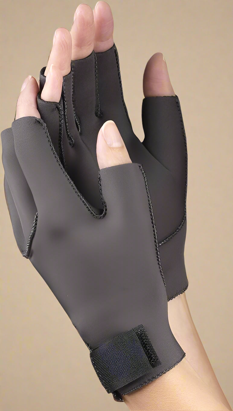 OTC Premium Support Arthritis Gloves – Therapeutic Compression for Hands (1 Pair, Black)