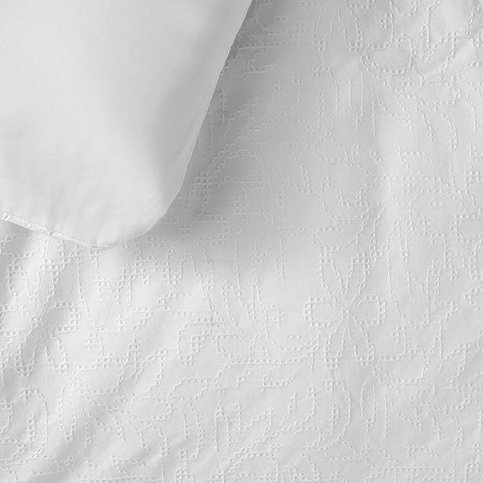 MARTHA STEWART Kinfolk Waffle Jacquard Duvet Cover Queen Size