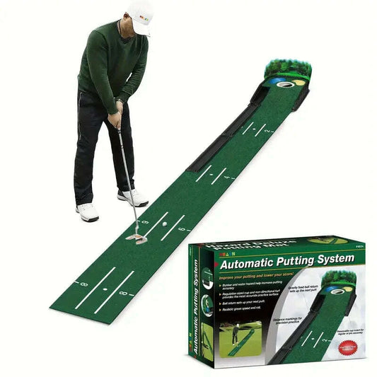 Golf Putting Green – Indoor Golf Putting Mat with Auto-Ball Return - COLO