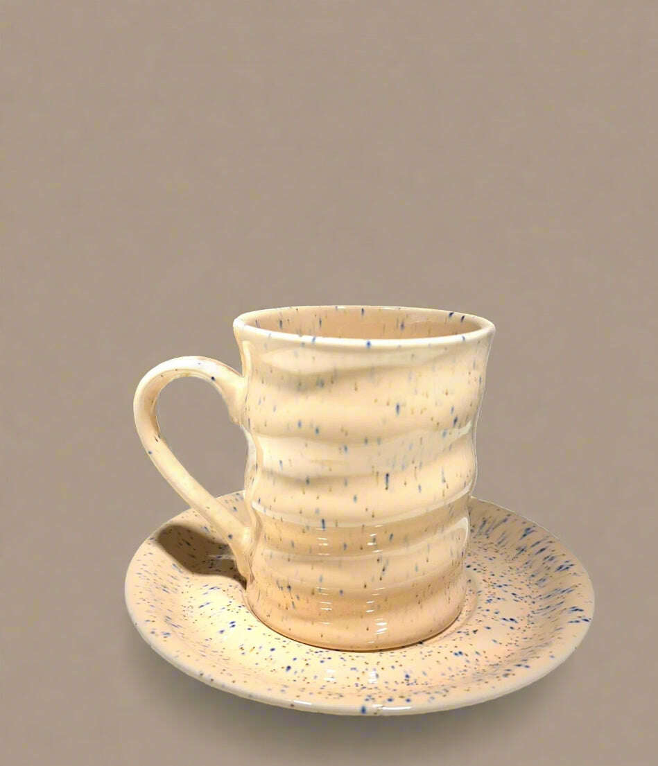 Ceramic Coffee Mug with Plate - COLO