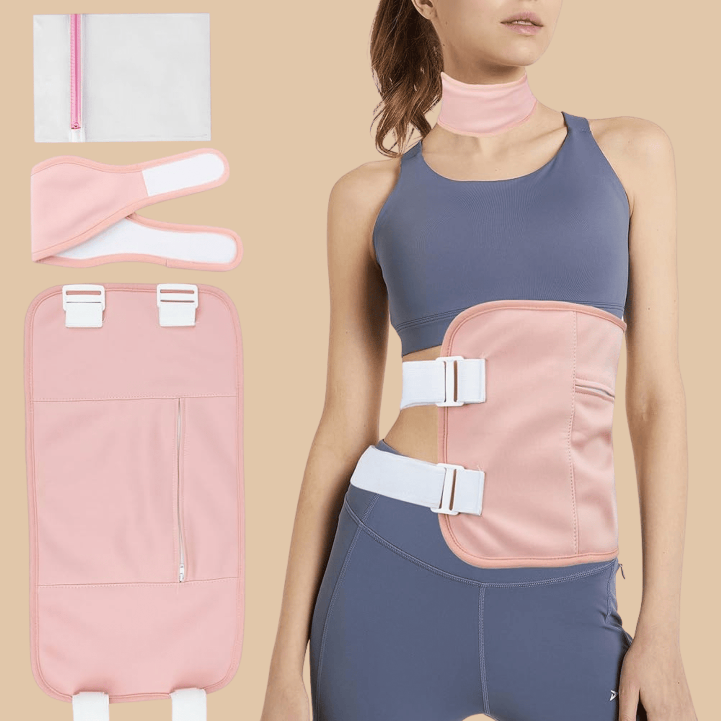 Reusable Castor Oil Pack Wrap Pink - COLO