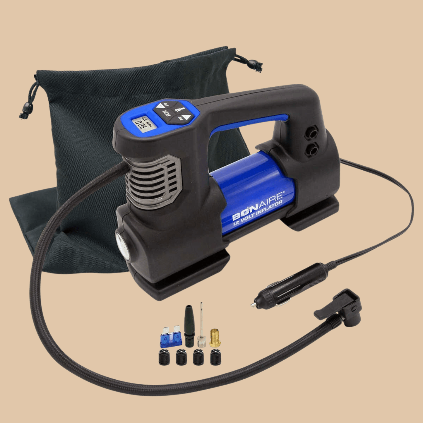 Bon-Aire 12V Air Compressor Tire Inflator 120 PSI - COLO