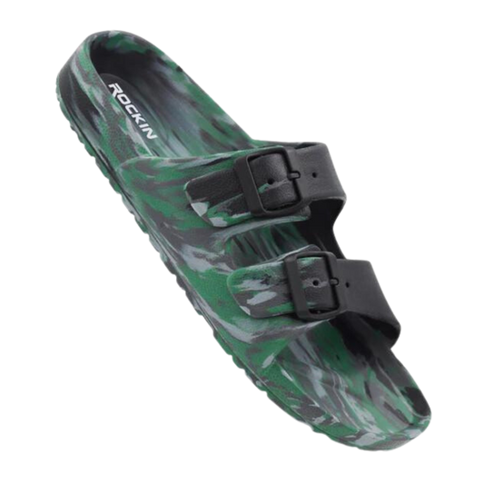 Huntington Buckle Slides- Army Marbled