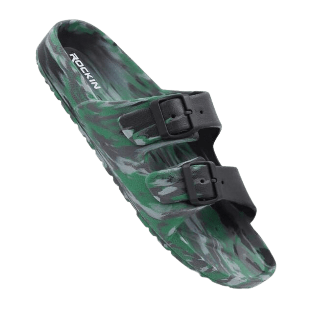 Huntington Buckle Sandals - Army Marbled - COLO