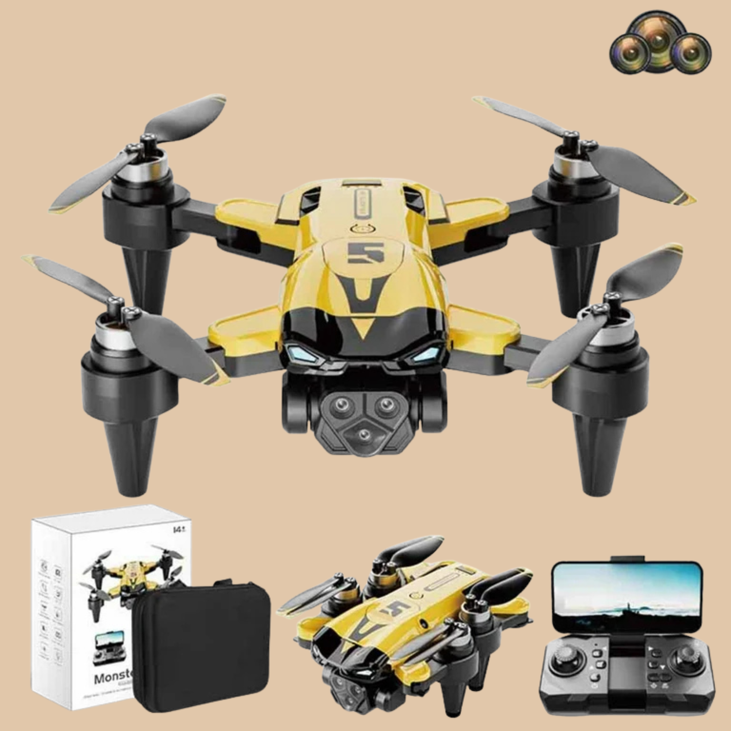 M5 Foldable Drone with 1080P Camera