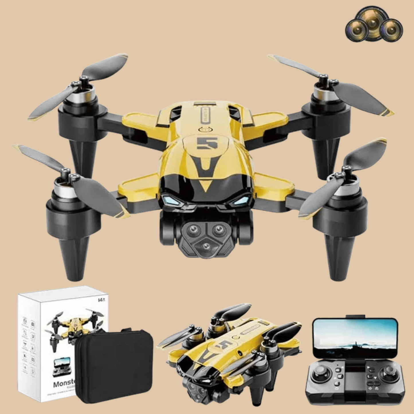 M5 Foldable Drone with 1080P Camera - COLO
