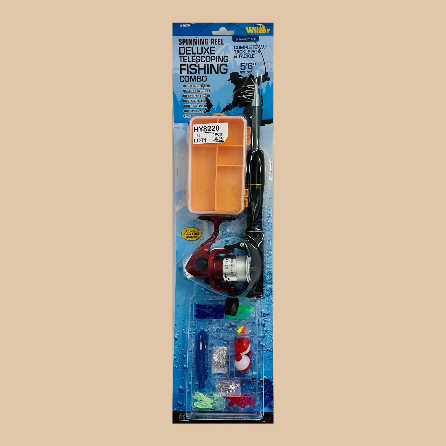 Deluxe Telescoping Fishing Rod with Reel & Tackle - COLO