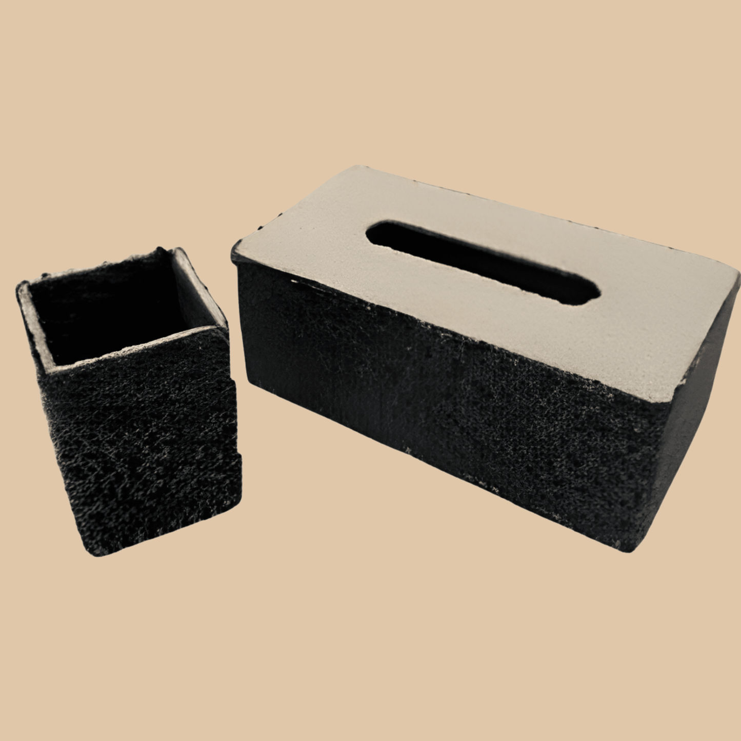 Office Desk Organizer Set 2 Pcs Dark Brown - COLO