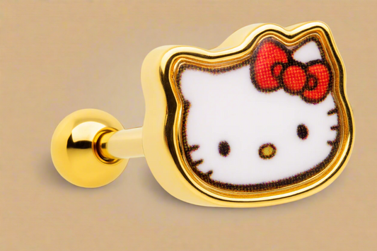 Gold Hello Kitty Nose Ring – 22k Gold Plated