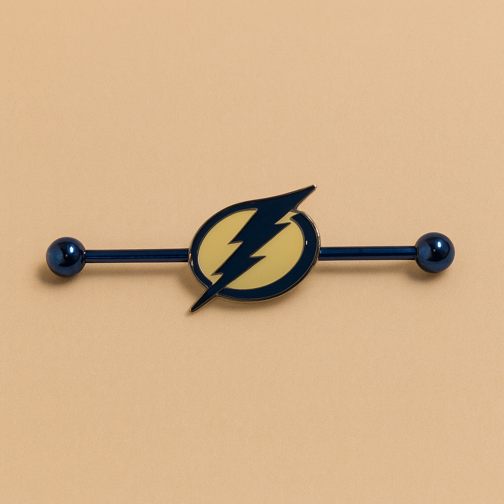Tampa Bay Lightning blue stainless steel ear bars