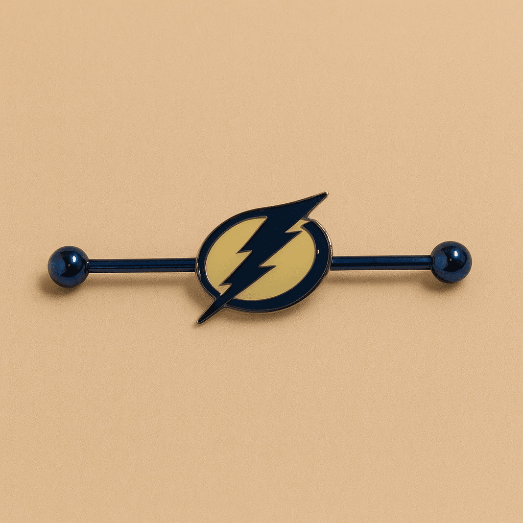 Tampa Bay Lightning blue stainless steel ear bars - COLO