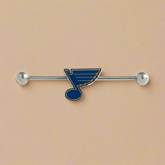 St. Louis Blues silver stainless steel ear bars