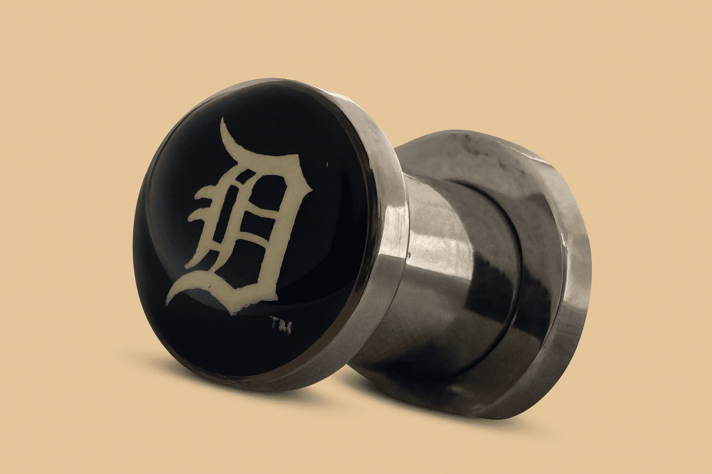 MLB Detroit Tigers Screw-Fit 2G (6 mm) Surgical Steel Ear Plugs - COLO