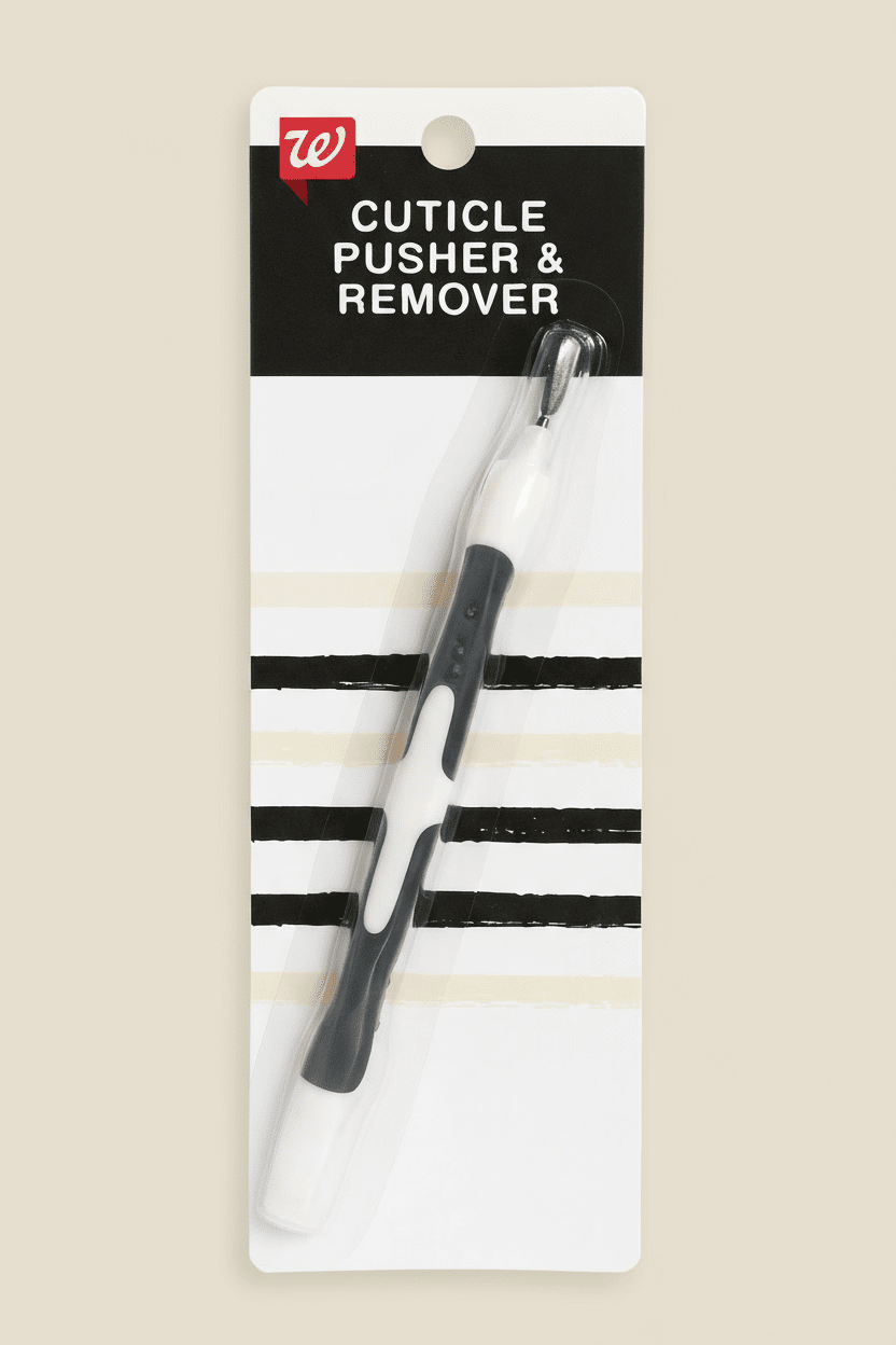 Dual-Sided Cuticle Pusher & Remover Grooming Tool with Grip and Protective Caps - COLO
