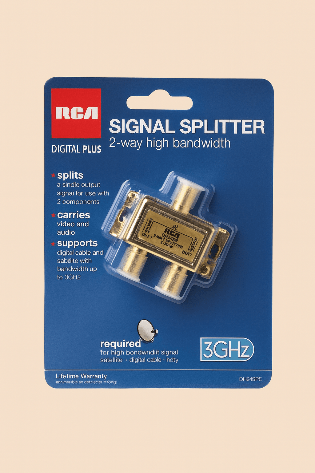 RCA 2-Way Satellite Signal Splitter for Cable & Satellite TV - COLO