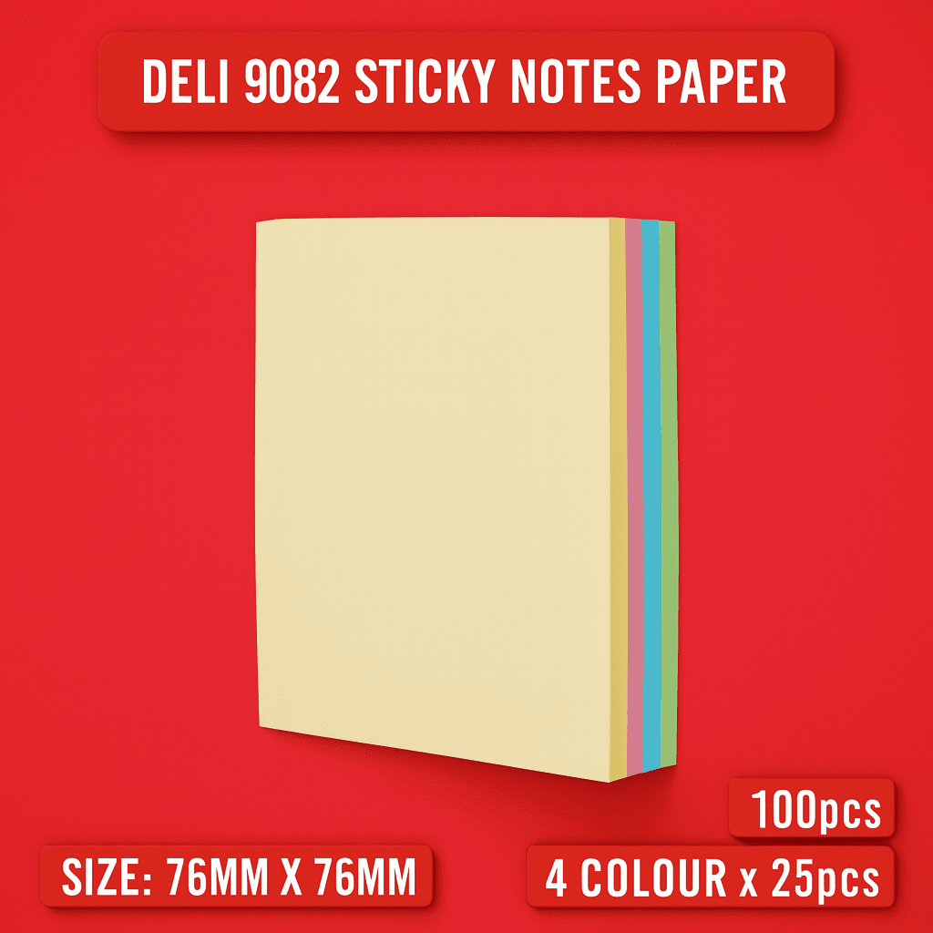 Deli 7732 Yellow Memo Paper 3" x 2" (100 Sheets, 3 Pads) - COLO