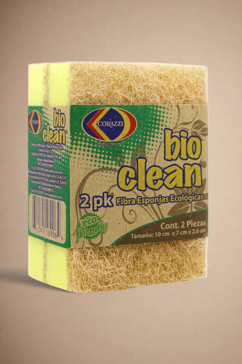 Corazzi Bio Clean Fibra Sponges – 2 Pack Eco-Friendly - COLO