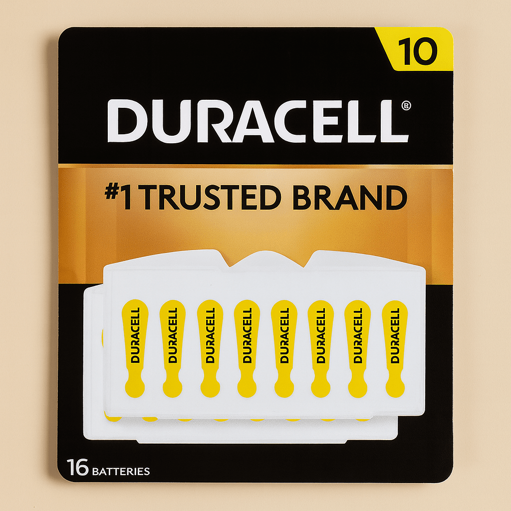 Duracell Hearing Aid Batteries – Size 10, Lot of 16 (Sealed Pack) - COLO