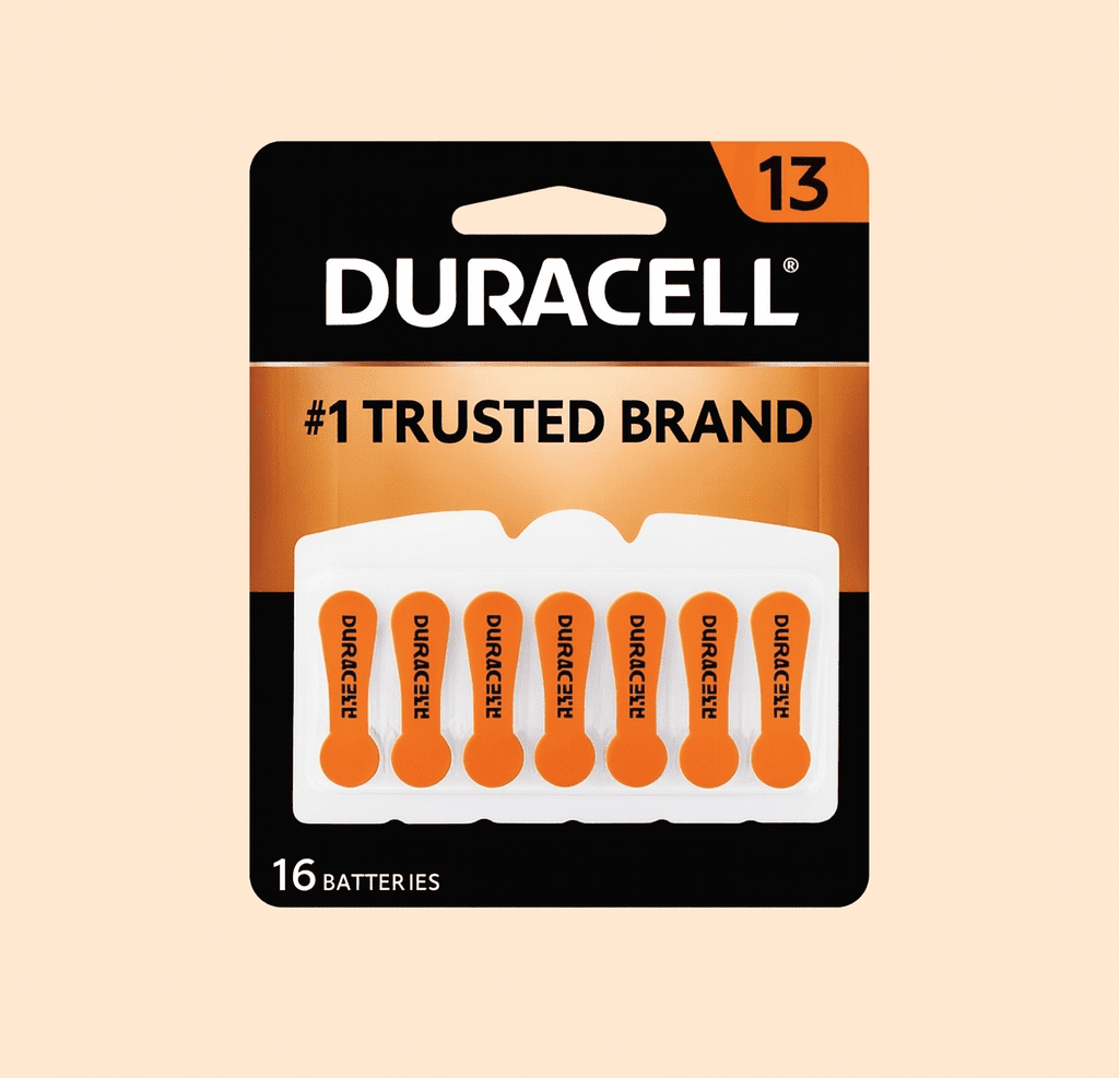 Duracell Hearing Aid Batteries – Size 13, Lot of 16 (Sealed Pack) - COLO