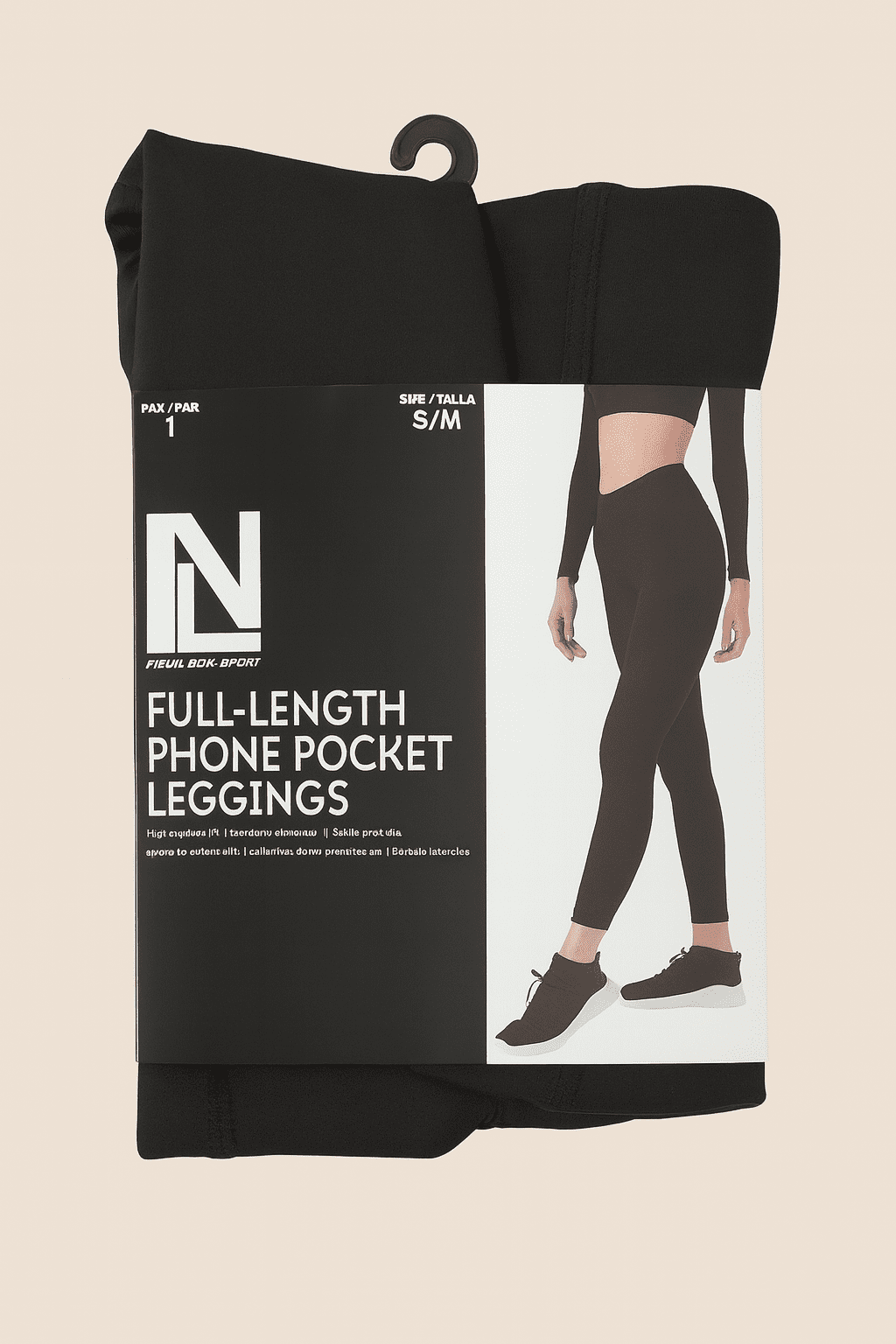 New Look Full-Length Phone Pocket Leggings – Black - COLO