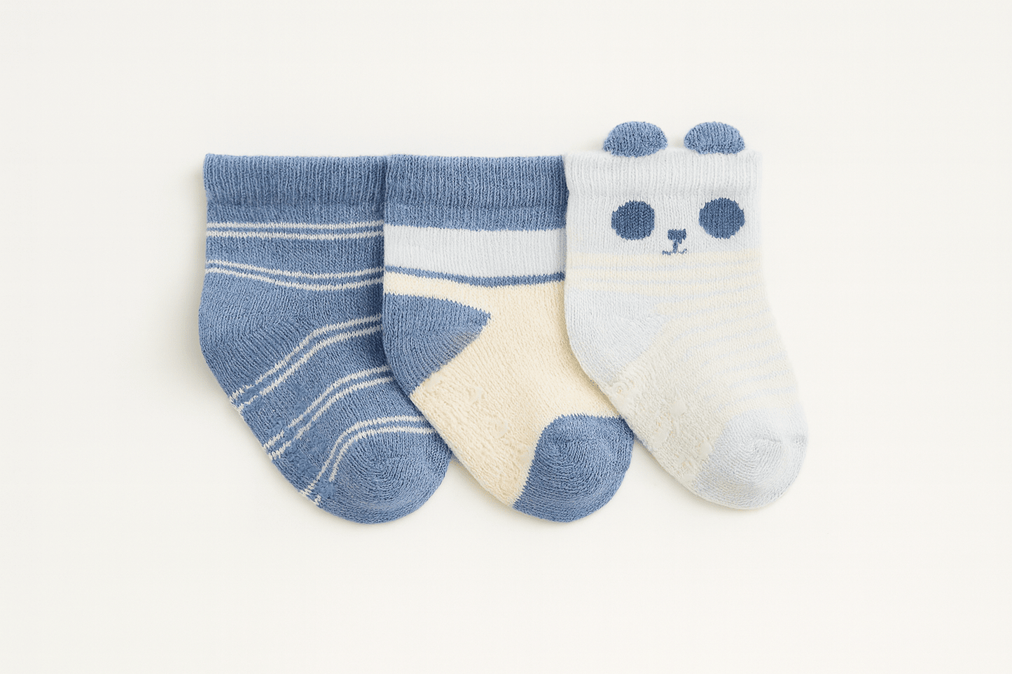 Carter's 3-Pack Baby Panda Socks (0–3 Months) - COLO