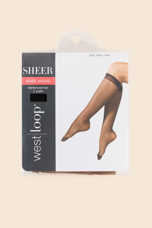 West Loop Sheer Thigh High Stockings – Plus Size, Tan