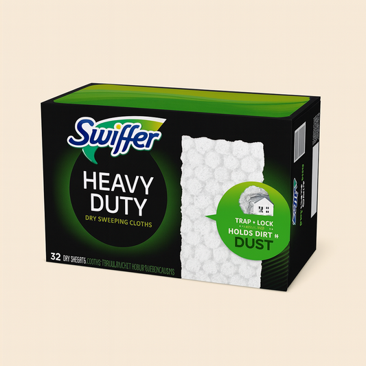Swiffer Sweeper Heavy-Duty Dry Cloth Refills with Gain Scent – 10 Pack