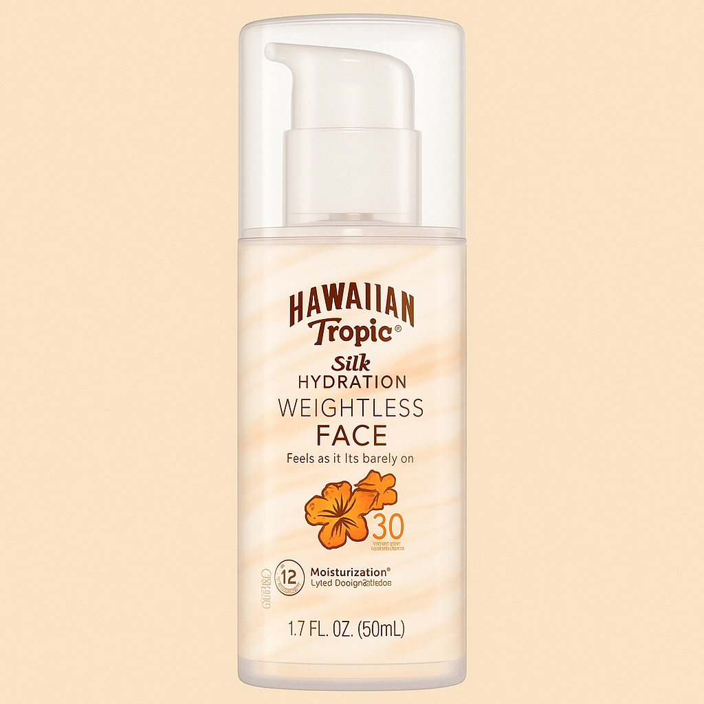 Hawaiian Tropic Silk Hydration Weightless Face Sunscreen Lotion – SPF 30 (1.7 oz)