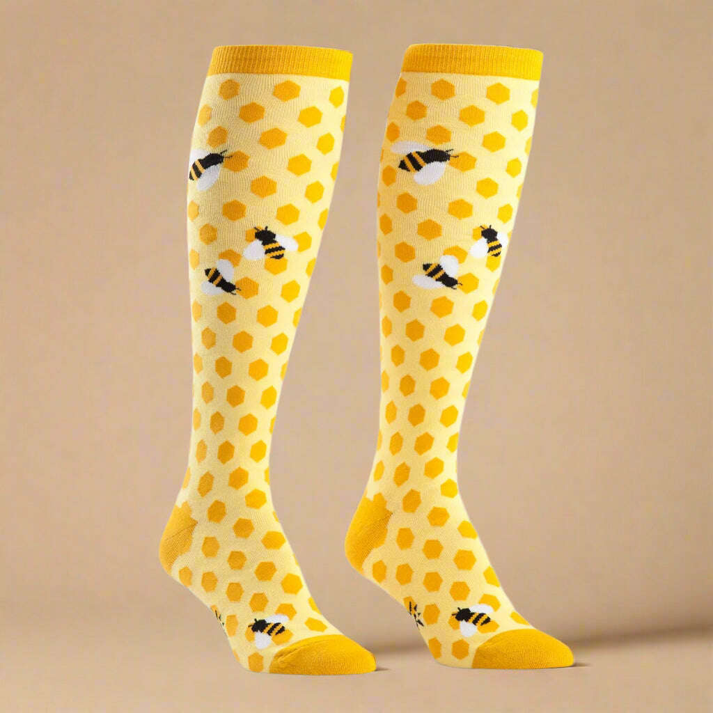 Bees Only Thigh Socks – Buzzing with Style - COLO