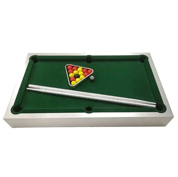 Desktop & Travel Game with & Desktop Aluminum Billiards Table - COLO