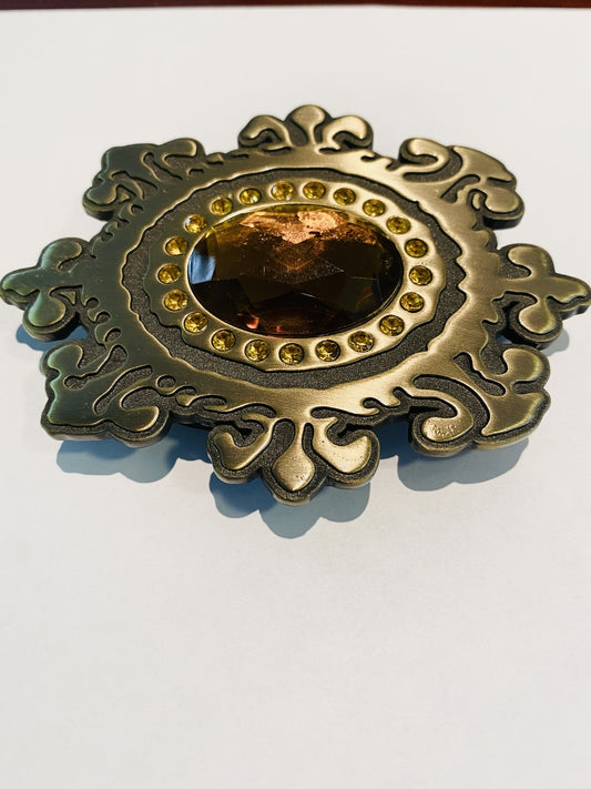 Ornate Gemstone Belt Buckle