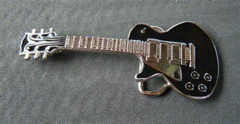 Black Guitar Belt Buckle