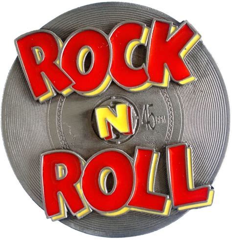 Rock N Roll 45 RPM Record Buckle