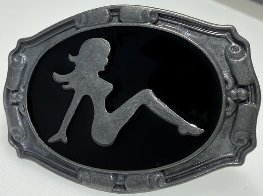 Pinup Girl Silhouette Buckle