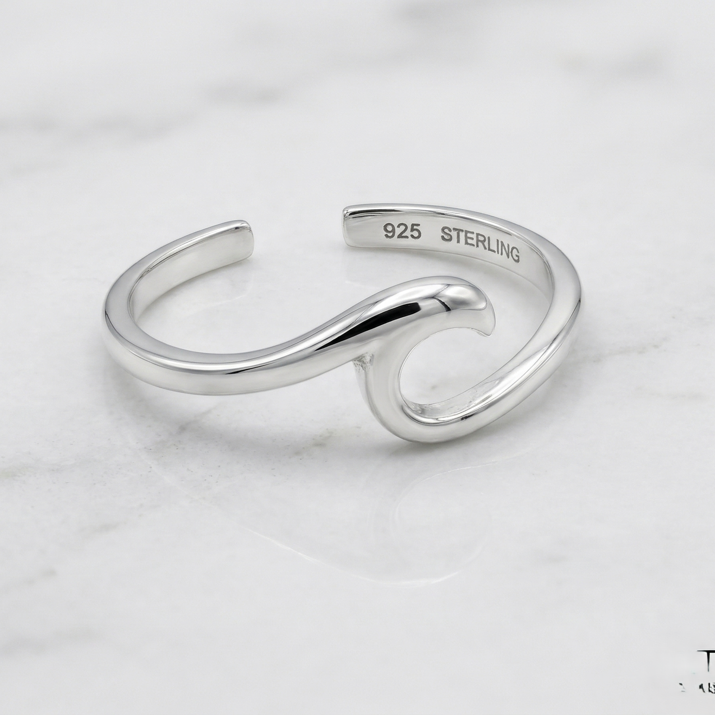 STERLING SILVER WAVE Toe/Midi Ring