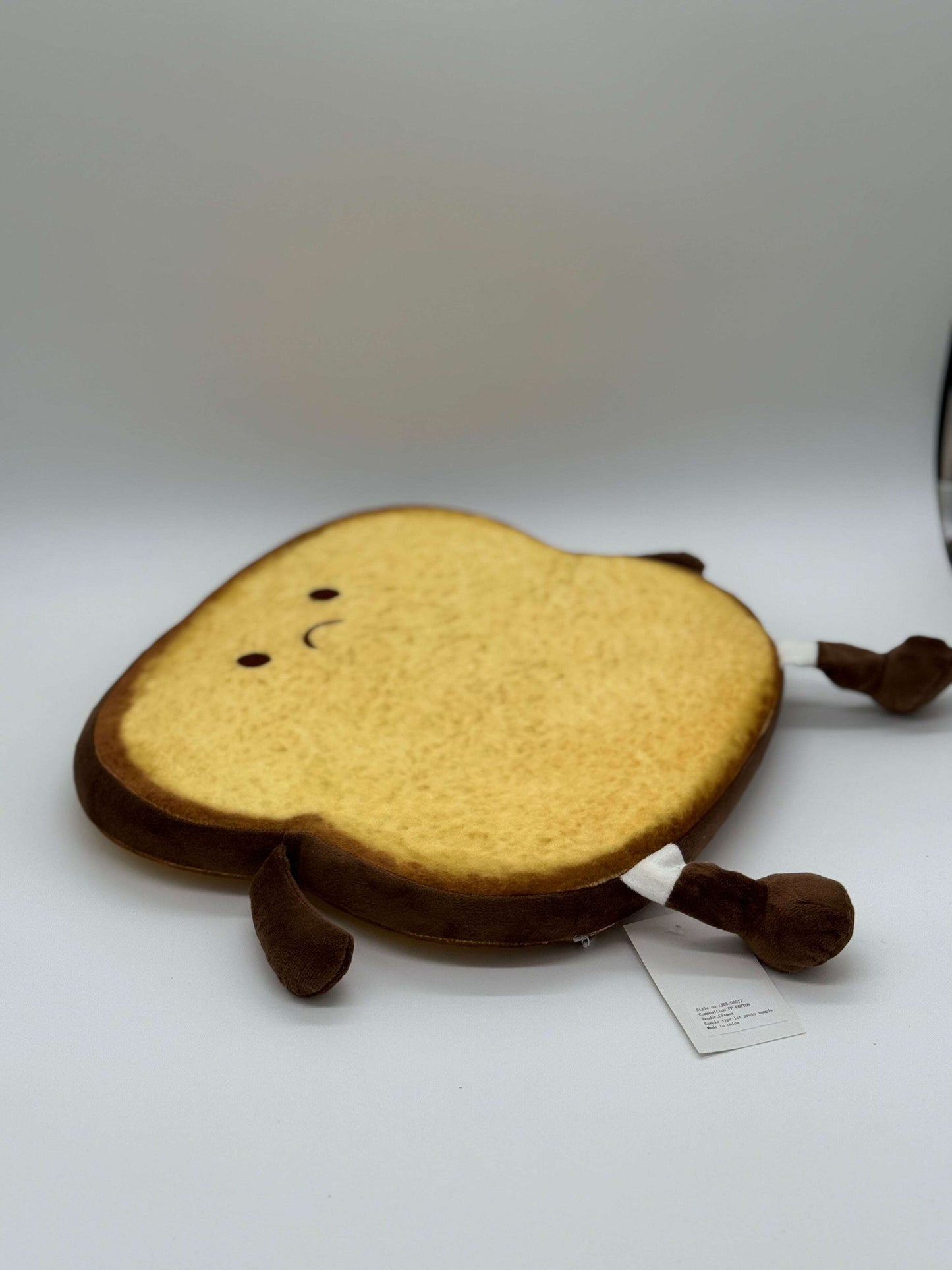 TOAST PILLOW BREAD SAD FACE Pillow for Sitting Round Throw 14x1.5 - COLO