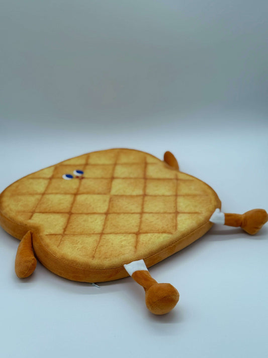 TOAST PILLOW BREAD WITH LINES HAPPY FACE Pillow for Sitting Round Throw 14x1.5 - COLO