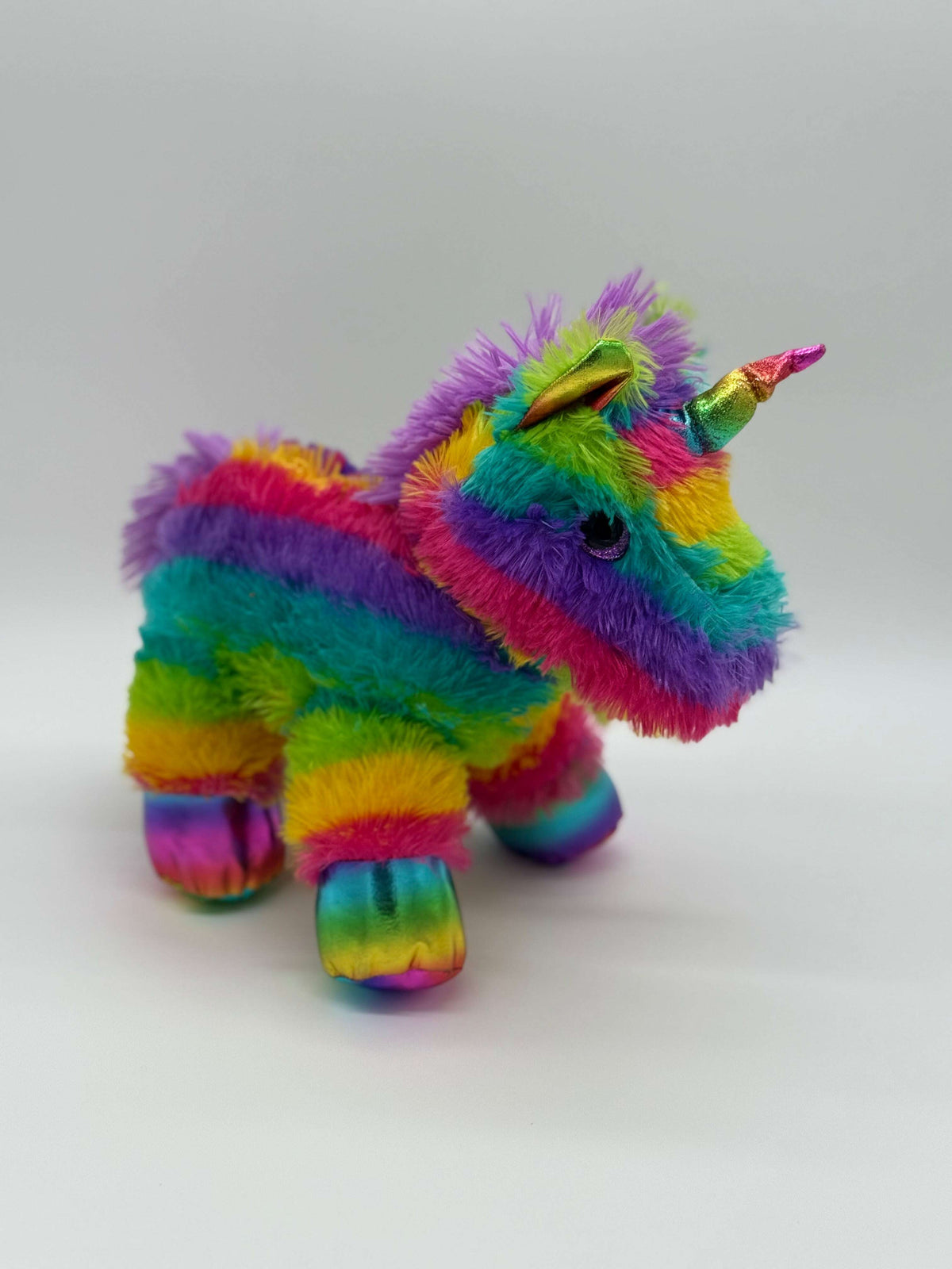 Plush Rainbow Unicorn Stuffed Animal – Soft Huggable Toy 16" x 11" - COLO