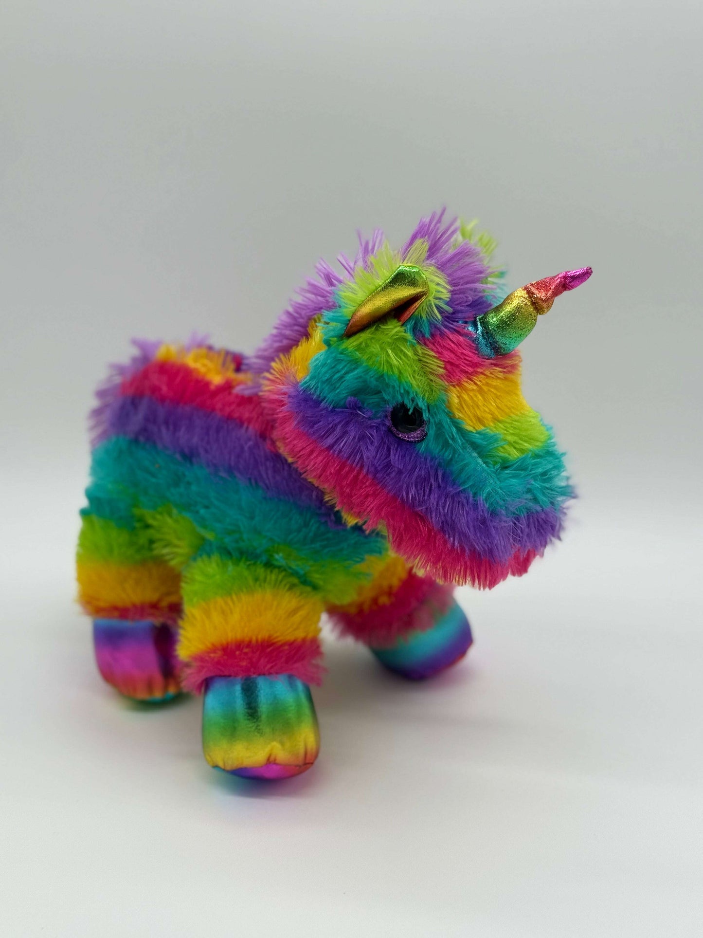 Plush Rainbow Unicorn Stuffed Animal – Soft Huggable Toy 16" x 11" - COLO