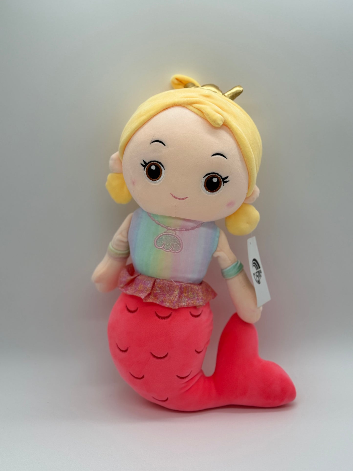 Mermaid Stuffed Animal Plush Pillow – Giant 12" Life-Size Doll for Kids