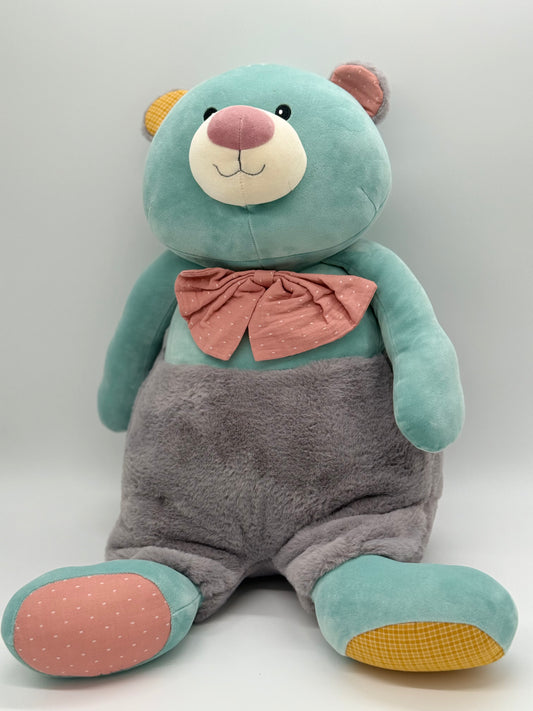 Light Green Teddy Bear Stuffed Animal – X-Large 24"–26" Soft Plush Toy with Bow
