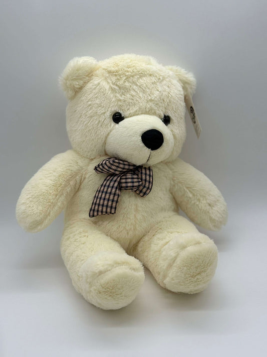 White Teddy Bear Stuffed Animal – X-Large 20"–24" Plush Toy with Bow - COLO