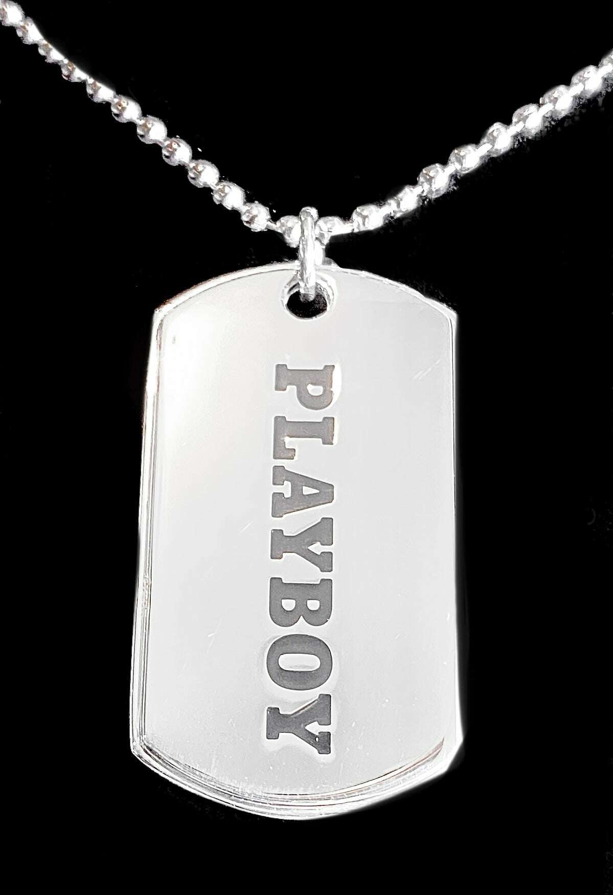 Playboy Dog Tag on a Ball Chain 20" - COLO