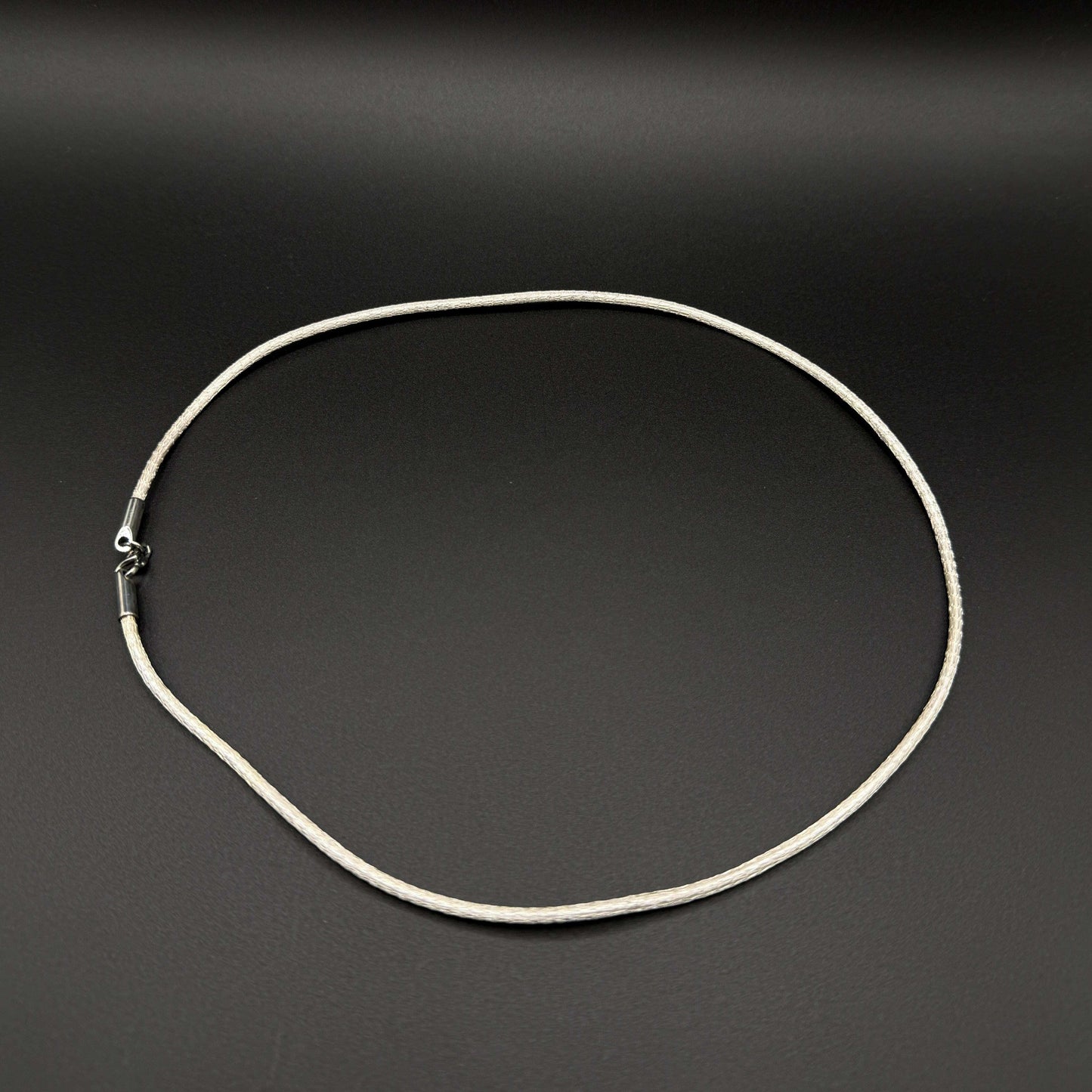 10-Pack Soft Satin Silver Silk Cord Necklace Set - COLO