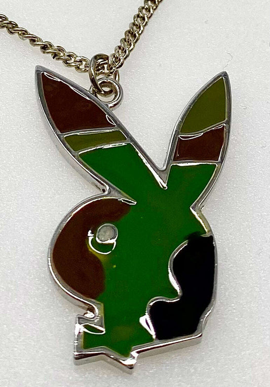 Playboy Bunny Head Camouflage on Curb Link Chain - COLO
