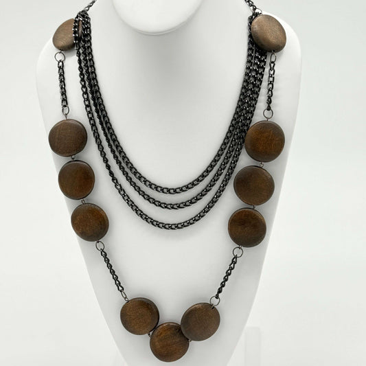 Matte Black Bib-Style Fringe Necklace (Duplicate) - COLO